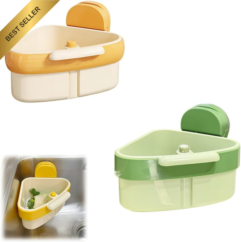 2 Pack Suction Cup Sink Corner Rack, Suction Cup Sink Corner Rack, New Press Cor