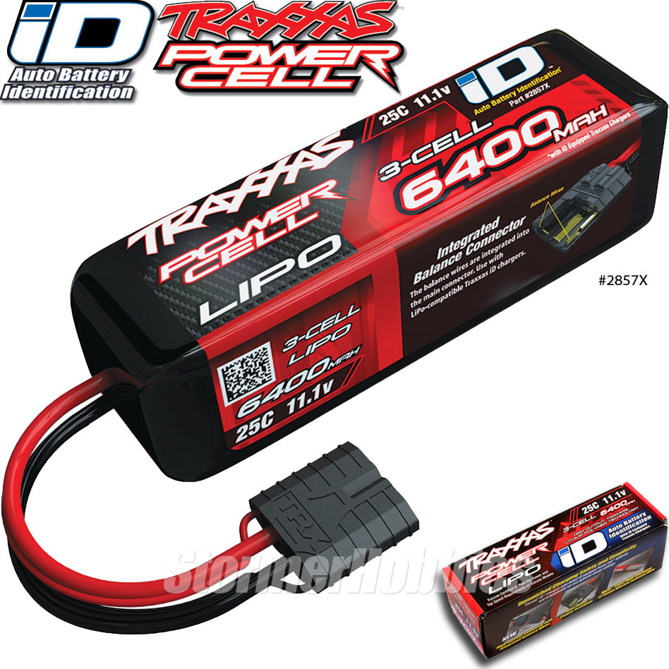 Traxxas 2857X 11.1V 6400MAH 3S 25C LiPo Battery w/Traxxas ID