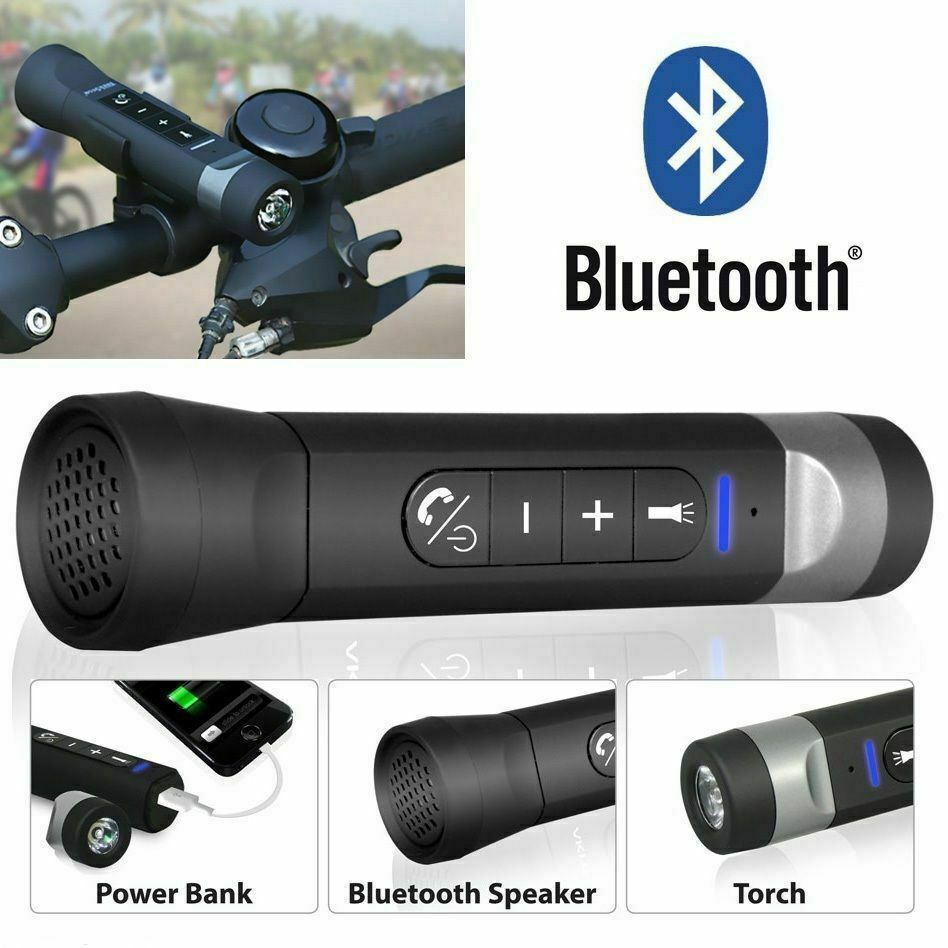 Torcia Multifunzione Bici Bicicletta Speaker Bluetooth Vivavoce Power Bank sus