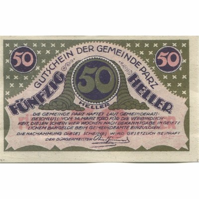 [#282552] Banknote, Austria, Parz, 50 Heller, ecole, 1920, UNC, Mehl:FS 721b