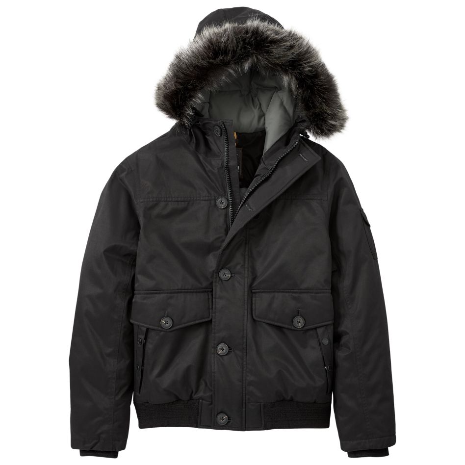 Pre-owned Timberland A1qcb  Scar Ridge Waterproof Faux Fur Snorkel Jacket S $298 In Black