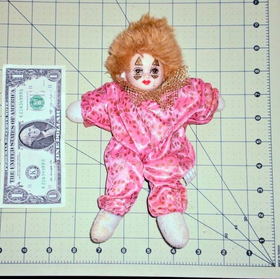 Ceramic Crying Clown Doll Porcelain Head 9