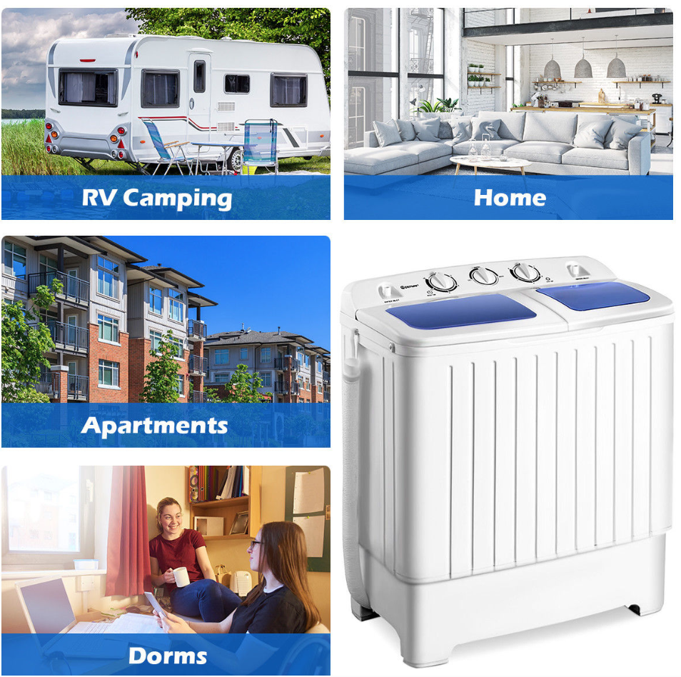 Washer And Dryer All In One Combo Compact Portable Machine RV Apartment Size Top