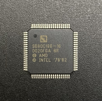 AMD SB80C186-16 CPU 80186 16Bit Embedded Processor 16MHz QFP80 186 CMOS Uncommon