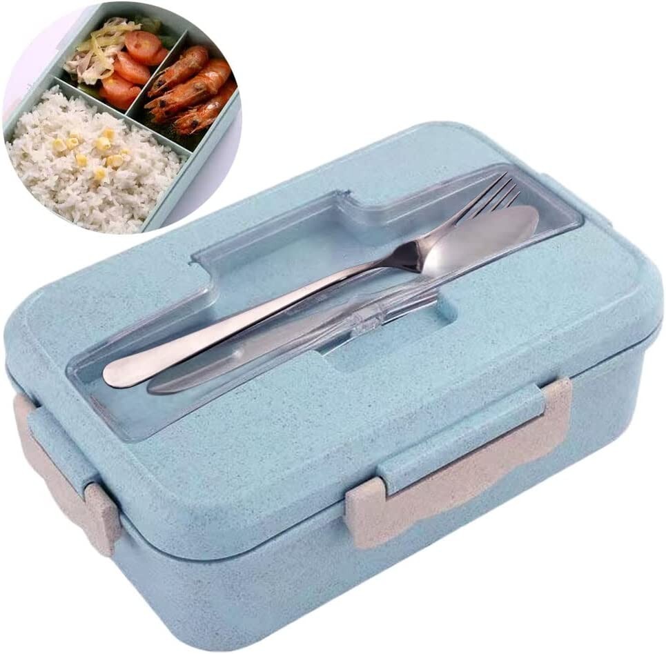 Compartments, Wheat Straw-salad Bowl, With Stainless