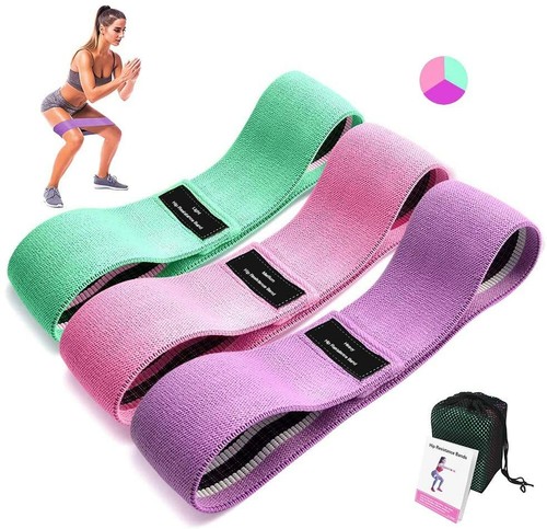 Resistance Hip Bands 3er Set Fitnessband Stärken Fitnessbänder Widerstandsbänder