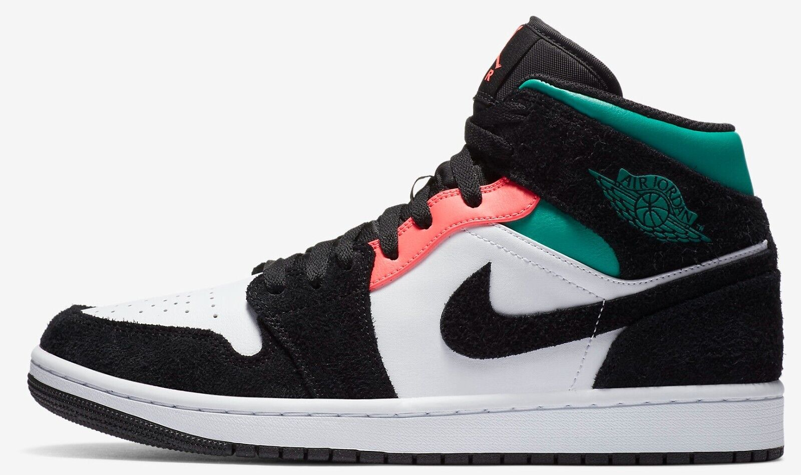 Air Jordan 1 Mid SE South Beach Retro Black White Pink Green Air Jordan 1 Mid SE South Beach Retro Black White Pink Green
