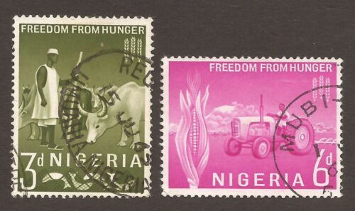 NIGERIA 1963 SG129/130 Freedom from Hunger -  Fine Used (JB23237)