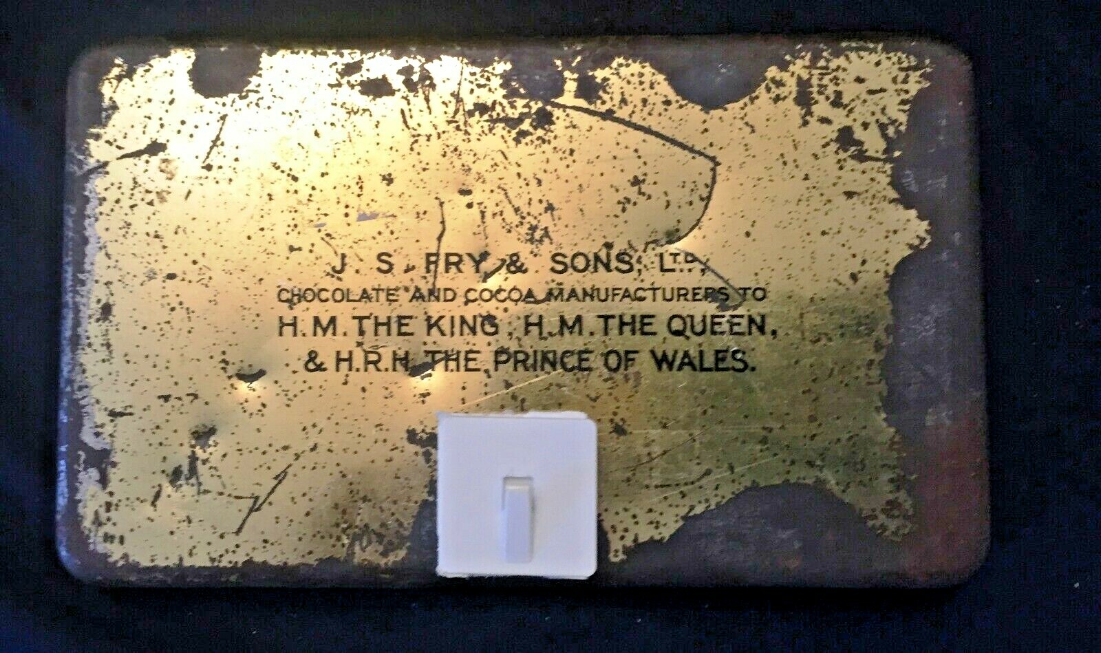 J. S. Fry & Sons Ltd Chocolate Tin, Souvenir of the Royals visit to Royal Edward