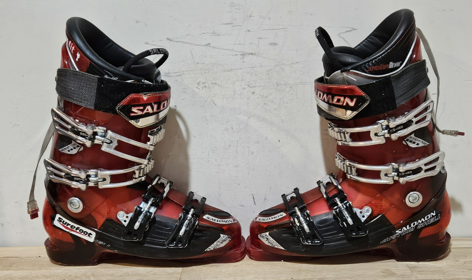Salomon Falcon CS Pro Size 26-26.5 Ski Boots Red Energyzer