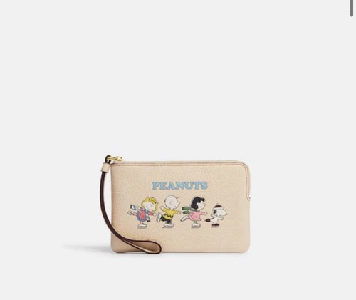小物 COACH x PEANUTS COACH x PEANUTS Snoopy Print Signature Small Snap Wallet