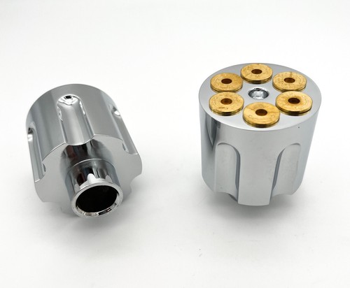 Pair Gun Cylinder Style Air Valve Knobs - Screw-In - Peterbilt Kenworth