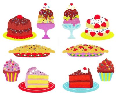 ~ Reflections Just Deserts Sundae Cupcake Cake Pie Icing Mrs Grossman Stickers ~