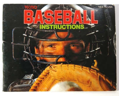 Nintendo NES (NES-TL-USA) - Instruction Booklet/Manual Only - TECMO BASEBALL
