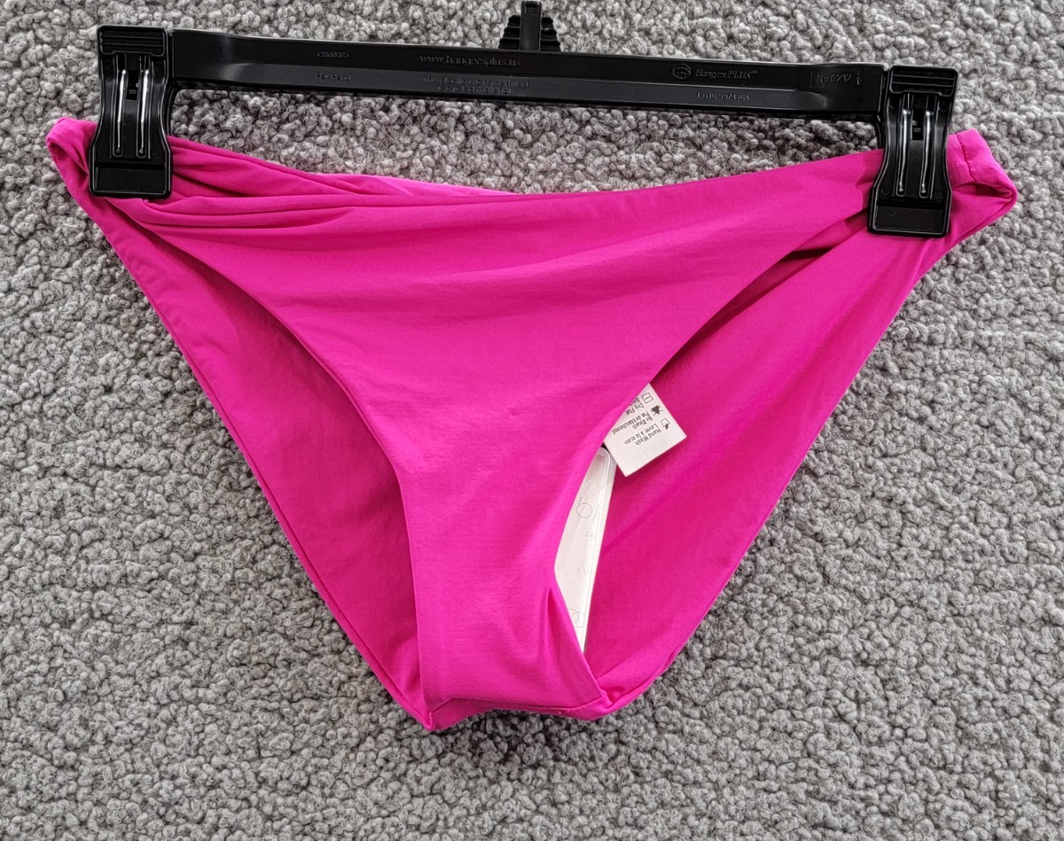 L*Space Camacho Bikini Bottom Women's XS Bougainville Solid Full Coverage - Picture 2 of 12
