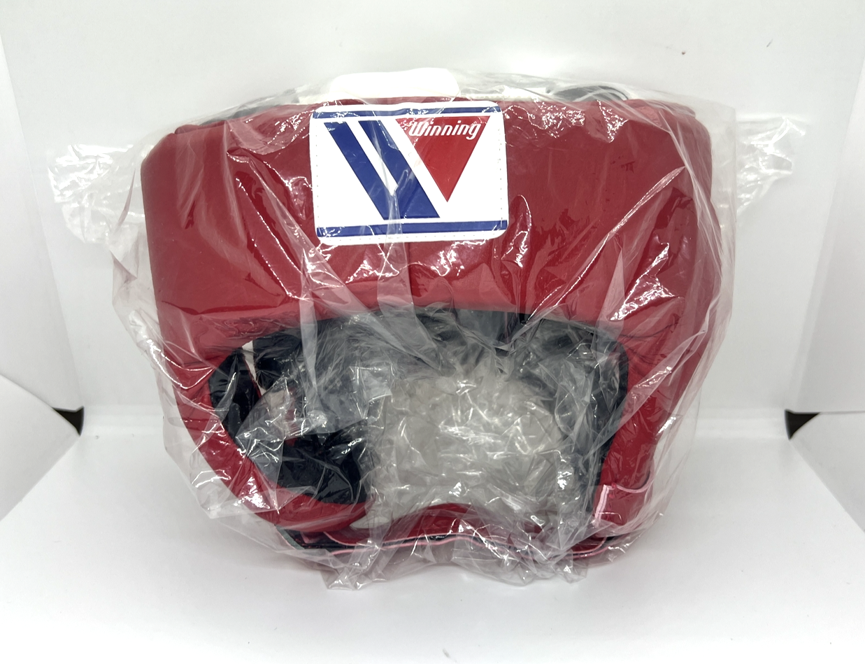 Winning Boxing Head gear Face Guard Red H-1700 For Kids