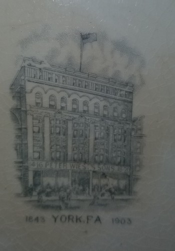 VINTAGE 1903 PETER WEIST york pa medicine pharmacy apothecary STORE PLATE