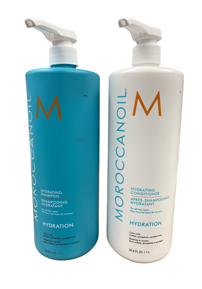 Набор шампуней и кондиционеров Moroccanoil HYDRATING Duo, 33,8 унции / 1 литр каждый