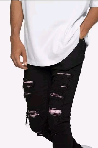 【関税・送料込み】MNML X555 CRYSTAL SKINNY DENIM mnml Men's X560 Skinny Glitter Denim, Blue at Amazon Men's