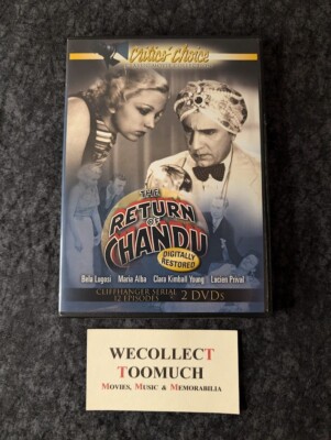 The Return Of Chandu 1934 DVD 2003 Critics' Choice 2 Disc Mini Series Lugosi *
