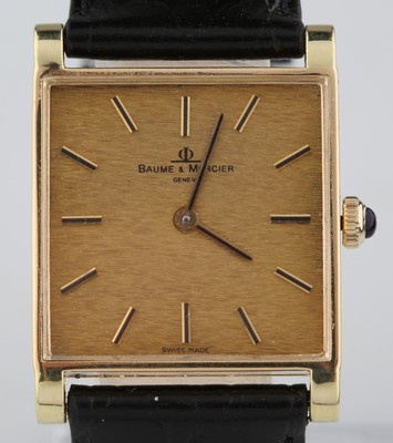 Vintage 18k Yellow Gold Baume & Mercier Hand-Winding Watch w