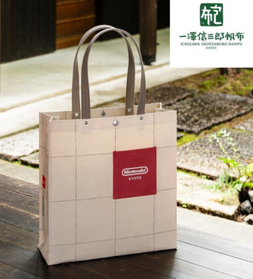 Nintendo Kyoto limited edition Ichizawa Shinzaburo Canvas Tote Bag New Japan