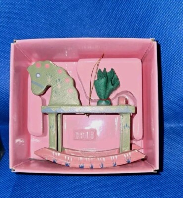 Russ: Vintage Fashion Christmas Rocking Horse Ornament NOS. TB27 