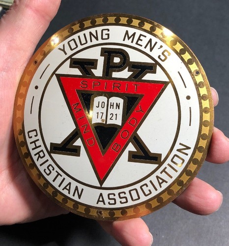 YMCA Tin Metal Vintage Advertising Sign Christian Association