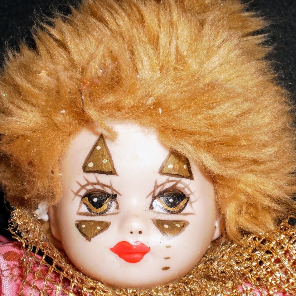 Ceramic Crying Clown Doll Porcelain Head 9