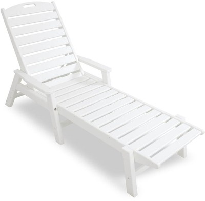 POLYWOOD Patio Chaise Lounge 250 lb. Capacity Stackable Adjustable Backrest