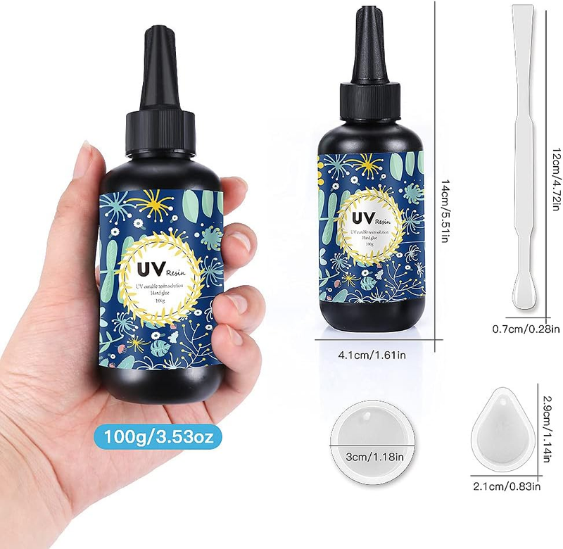 Crystal Clear Hard UV Resin Upgraded Formula Ultraviolet Fast Curing Resin for J