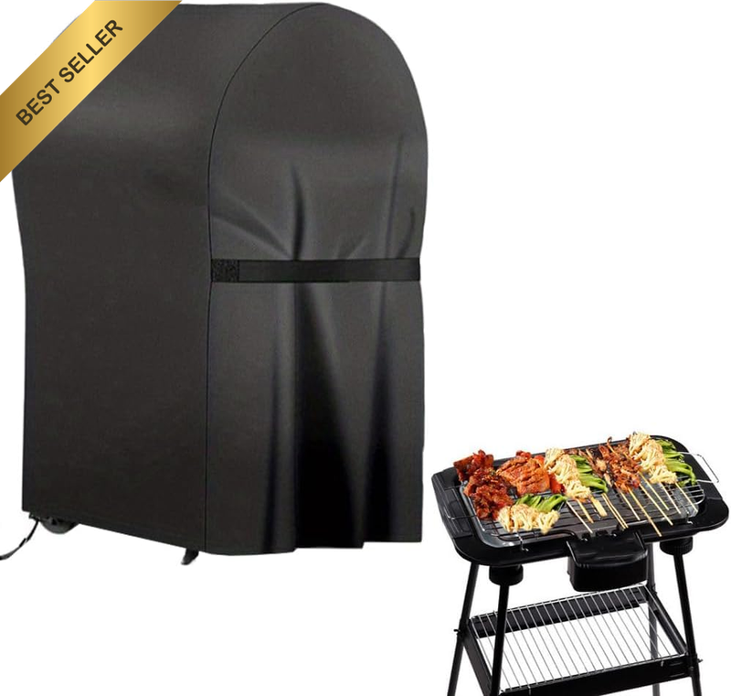 BBQ Cover, Waterproof Extended BBQ Coverwith Elastic Strap, 81X66X101Cm, Heavy-D
