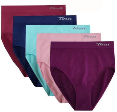 5-20 Damen Microfaser Slips Unterwäsche Schlüpfer Slip Unterhose S-3XL 36-58