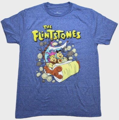 The Flintstones Mens Classic Cartoon Retro Print Shirt NWT S-XL