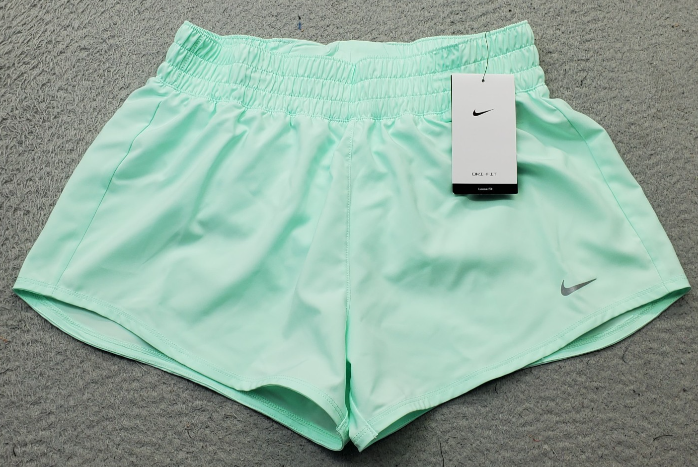 Nike Original Shorts Womens Small Green Lined Dri-Fit Gym Training