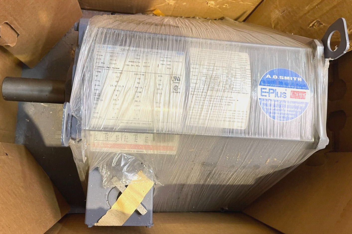 A.O. SMITH CENTURY E-PLUS AC MOTOR 10 HP 230/460V #7-850403 A.O. SMITH CENTURY E-PLUS AC MOTOR 10 HP 230/460V #7-850403