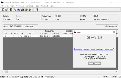 VERTEX CE49 v5.17 RADIO PROGRAMMING SOFTWARE DOWNLOAD  VX-4000/VX-5500/VX-6000