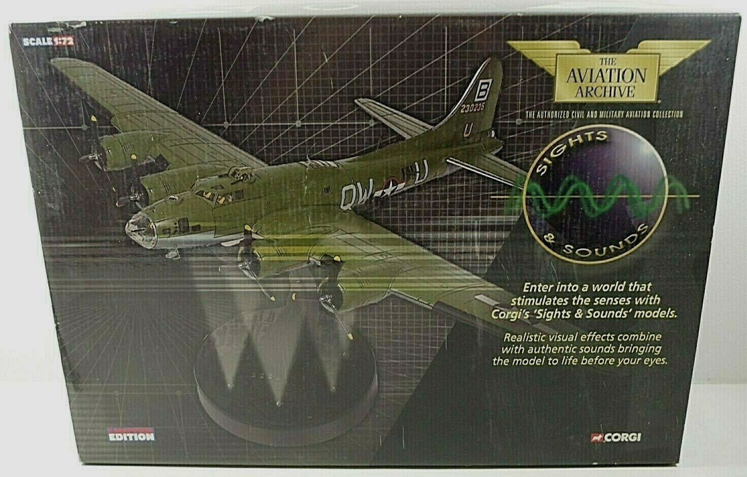 航空機・ヘリコプター THE AVIATION ARCHIVE BOEING B-17 B-17G Flying Fortress 1:72 Diecast Model - Corgi CG-AA33321