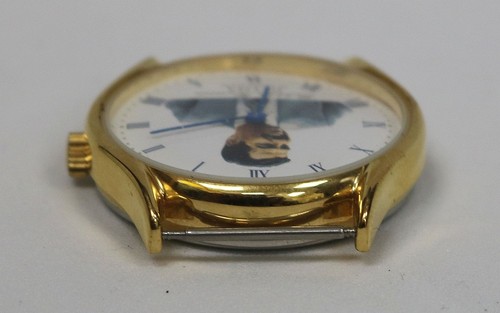 Vintage Men WRIST Watch QWARTZ Saddam Hussein Swiss DELMA AU 10 G CAL FHF #1387