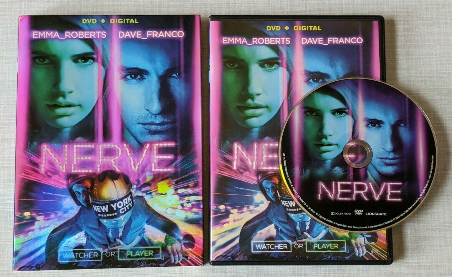 Nerve DVD 2016 w Slip case Emma Roberts Dave Franco
