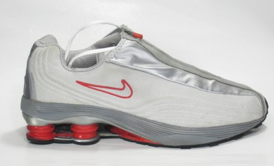 VINTAGE 2002 NIKE SHOX R4 Grey Red Running Shoes SZ 15 104311-101 DO NOT WEAR