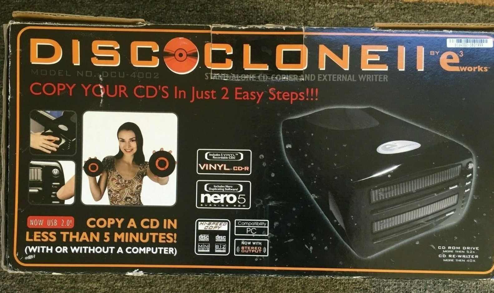 DISC CLONE 2 II by E3 1 To 1 Disc Duplicator CD Burnerpowers u...