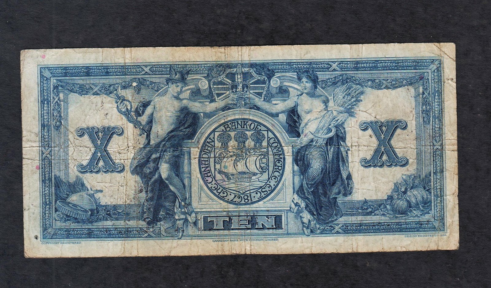 1935 CANADIAN BANK OF COMMERCE 10 Dollars Canada     (X)