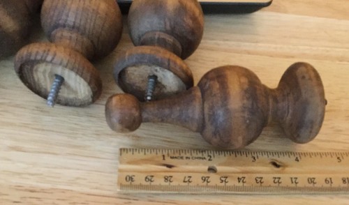 4 Small Vintage Salvage Wood Spindles