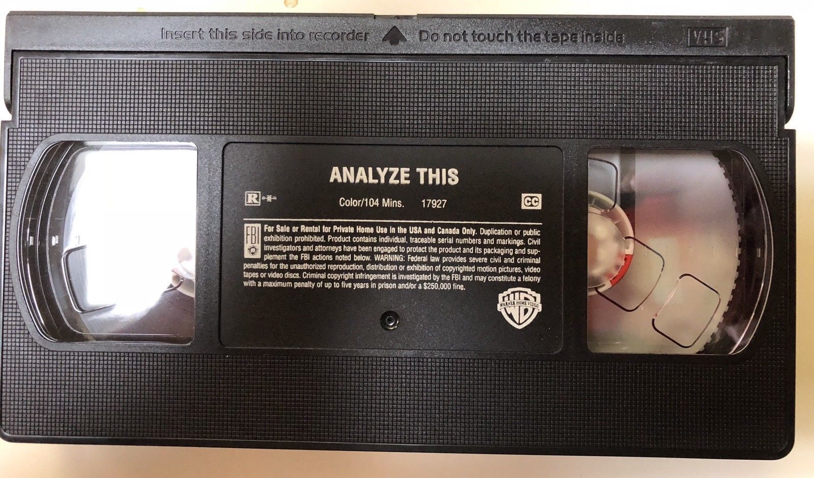 Analyze This VHS 1999 GD Billy Crystal