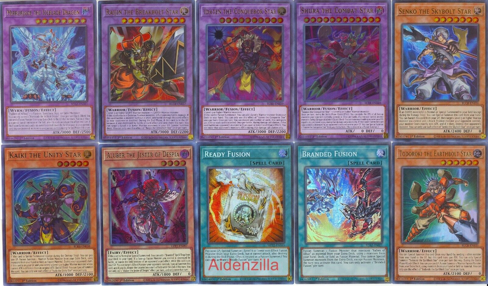Yugioh Branded Star Warrior Deck - Idaten Aluber the Jester Yugioh Branded Star Warrior Deck - Idaten Aluber the Jester