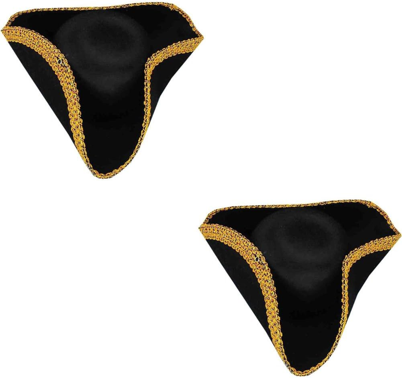 Colonial Style Tricorn Hat - Revolutionary War Deluxe Colonial Tricorn Hat