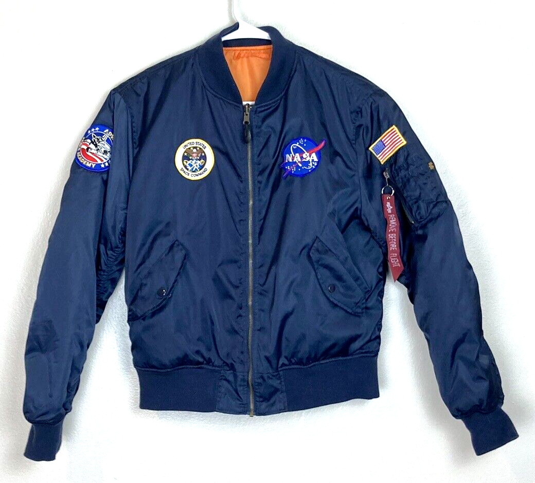 美品Lサイズ　ALPHA INDUSTRIES　APOLLO　NASA　MA-1 Alpha Industries Classic Nylon Apollo Ma-1 NASA Bomber