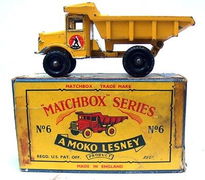 Vintage Lesney Matchbox Series #6 Euclid Quarry Truck With