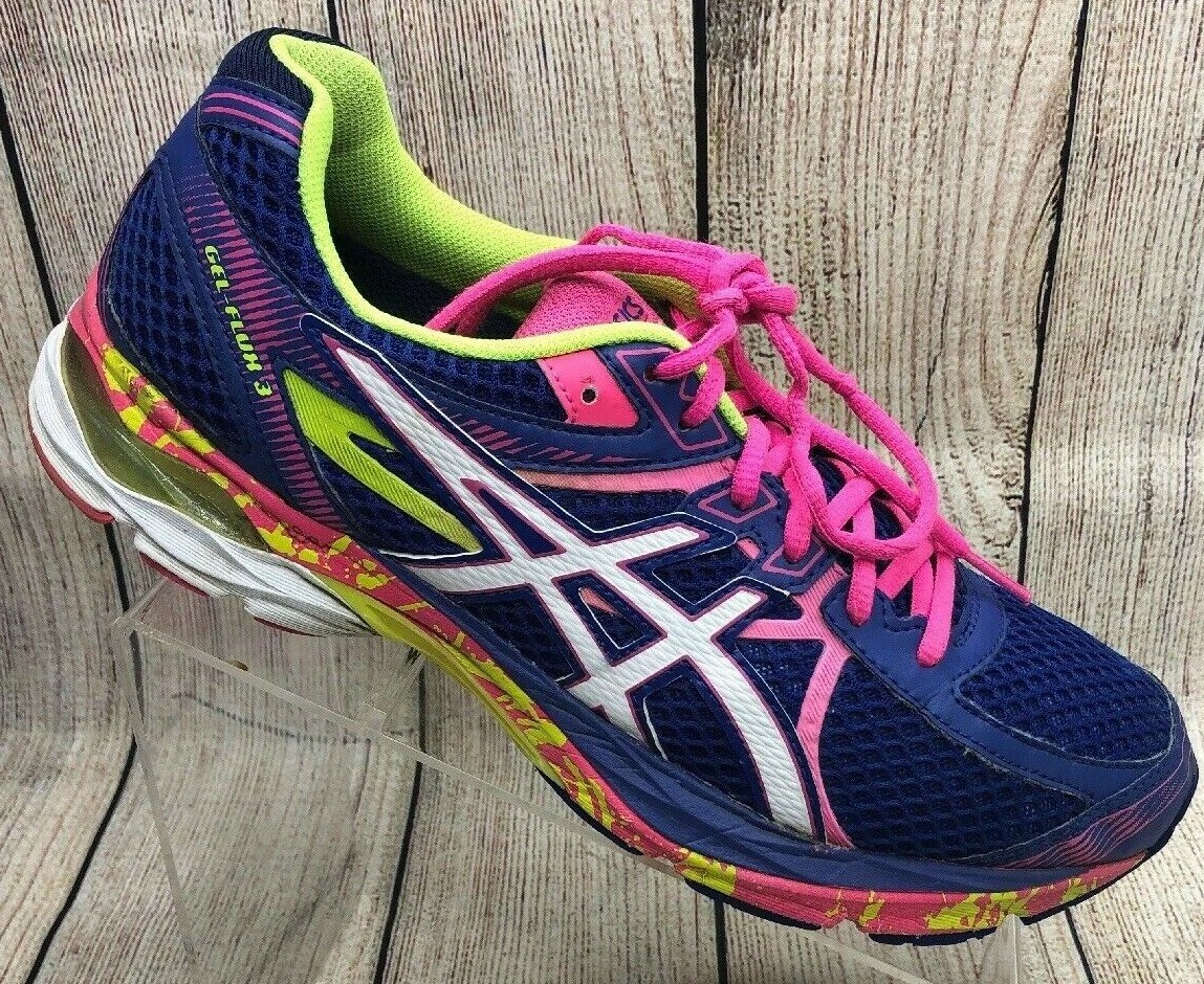 Asics Gel-Flux 3 T664Q Blue Pink Mesh Women’s Sneakers Running Shoes Size US 11